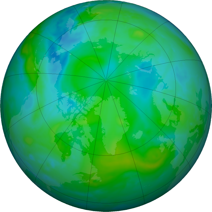 Arctic ozone map for 19 August 2016